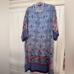 Genius boho Paisley Print silk dress